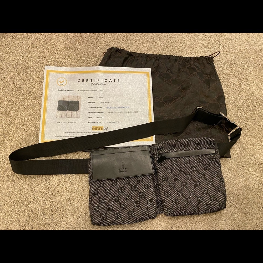 Gucci GG Canvas waist belt bag